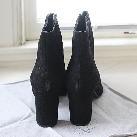 New in Box Aquatalia "Sierra" Water Resistant Suede Ankle Bootie in Black, 12 - Picture 2 of 10